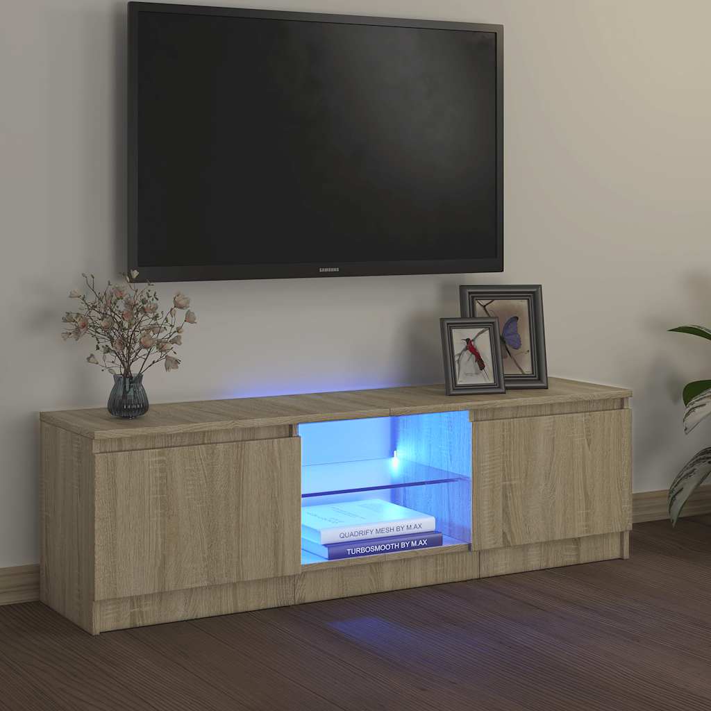 Tv Cabinet With Led Lights 120X30X35.5 Cm