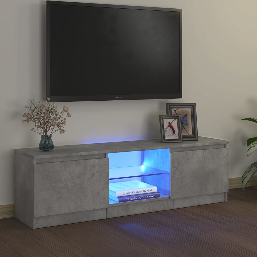 Tv Cabinet With Led Lights 120X30X35.5 Cm