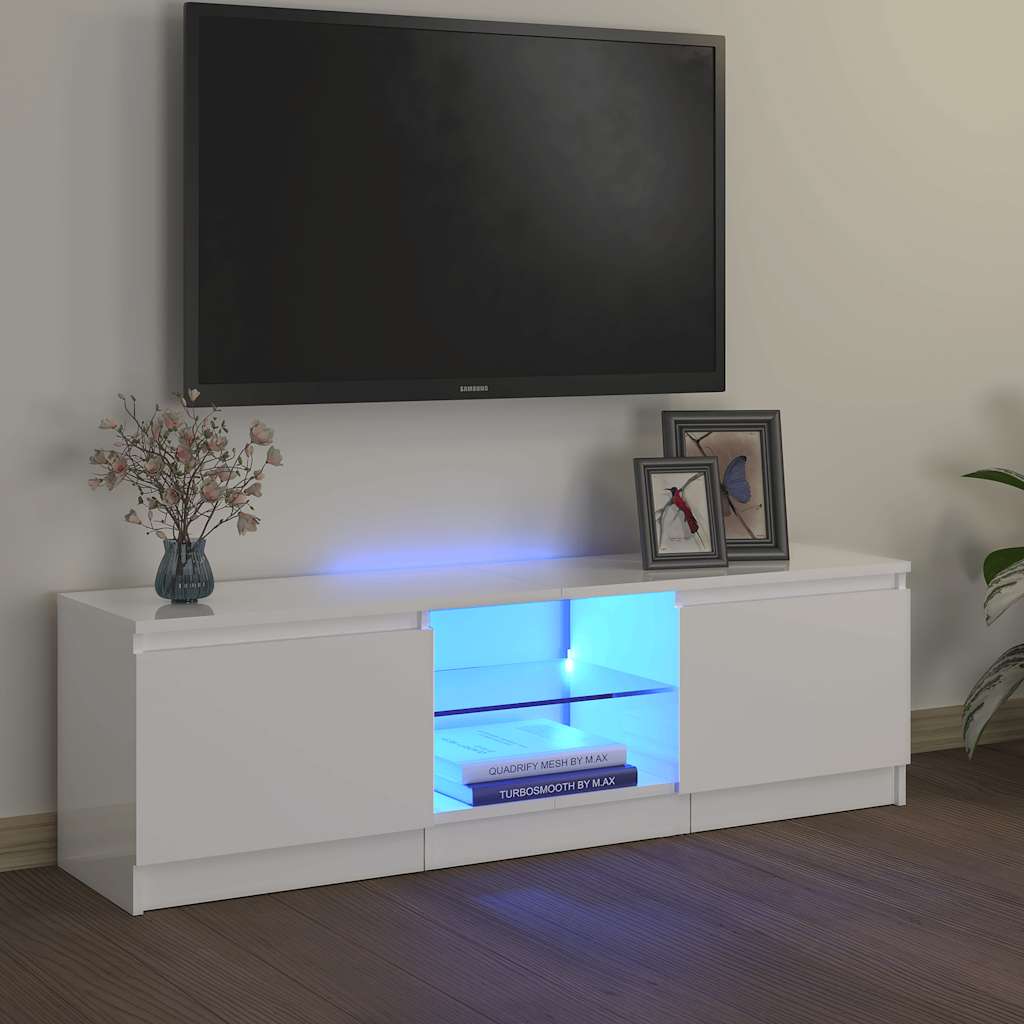 Tv Cabinet With Led Lights 120X30X35.5 Cm