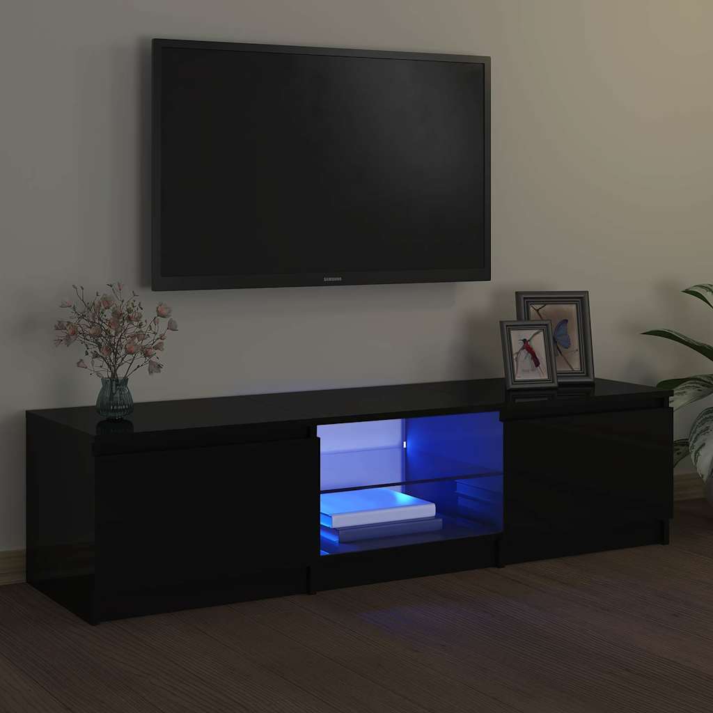 Tv Cabinet With Led Lights 120X30X35.5 Cm