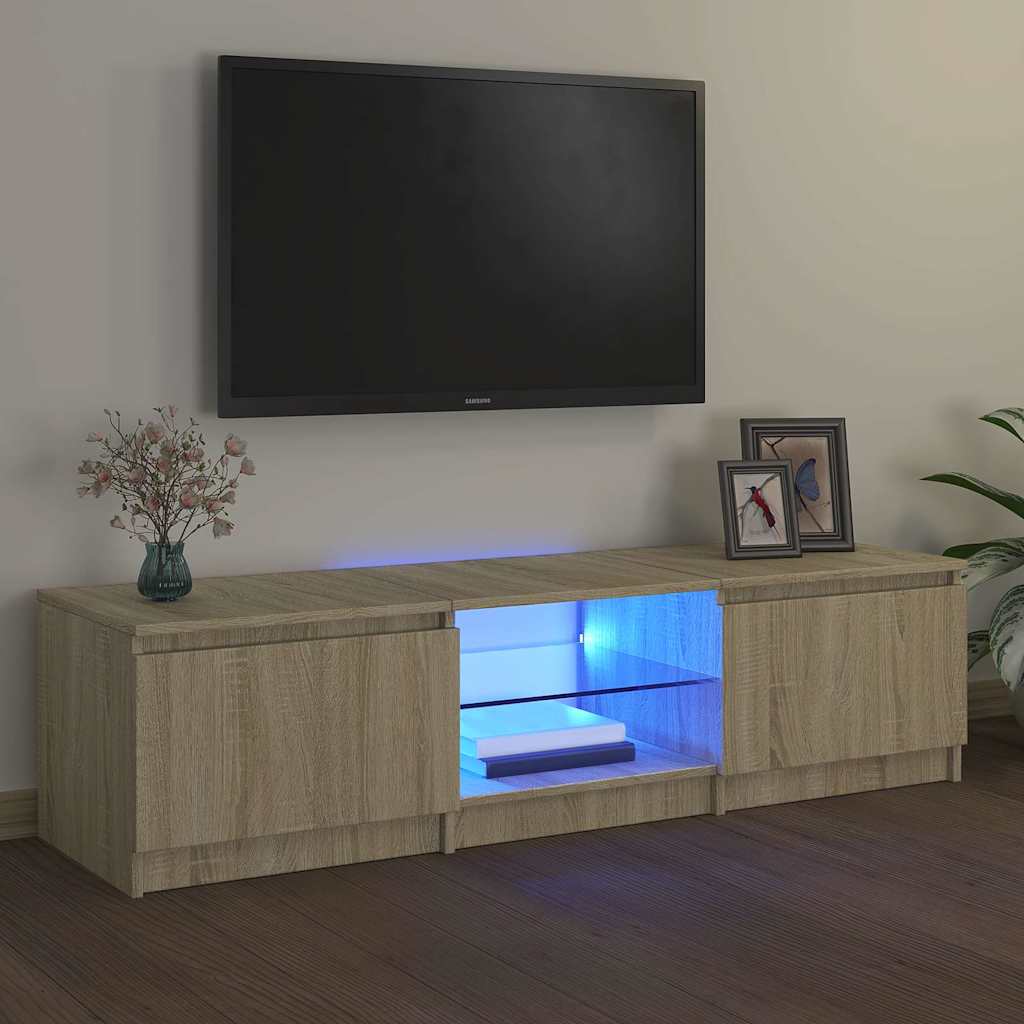 Tv Cabinet With Led Lights 120X30X35.5 Cm