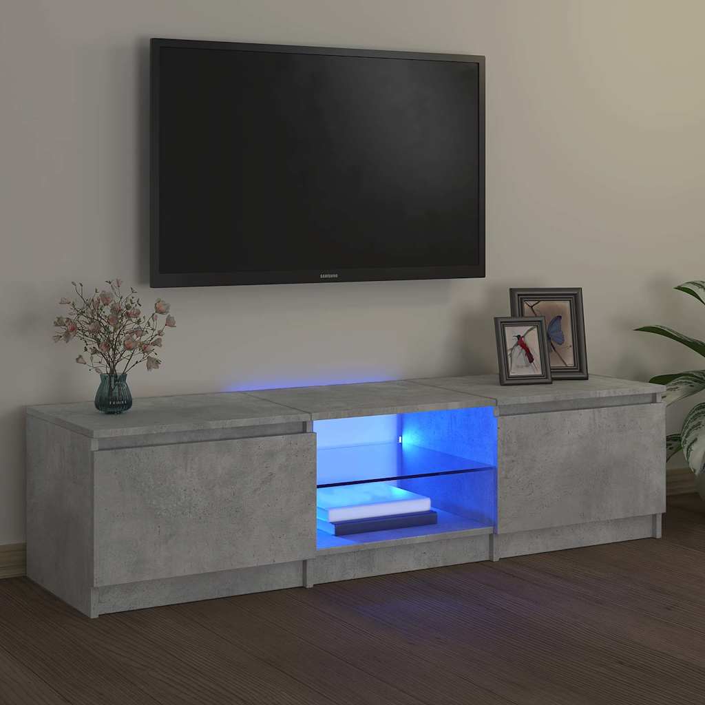 Tv Cabinet With Led Lights 120X30X35.5 Cm