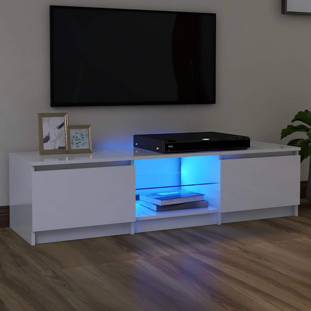 Tv Cabinet With Led Lights 120X30X35.5 Cm