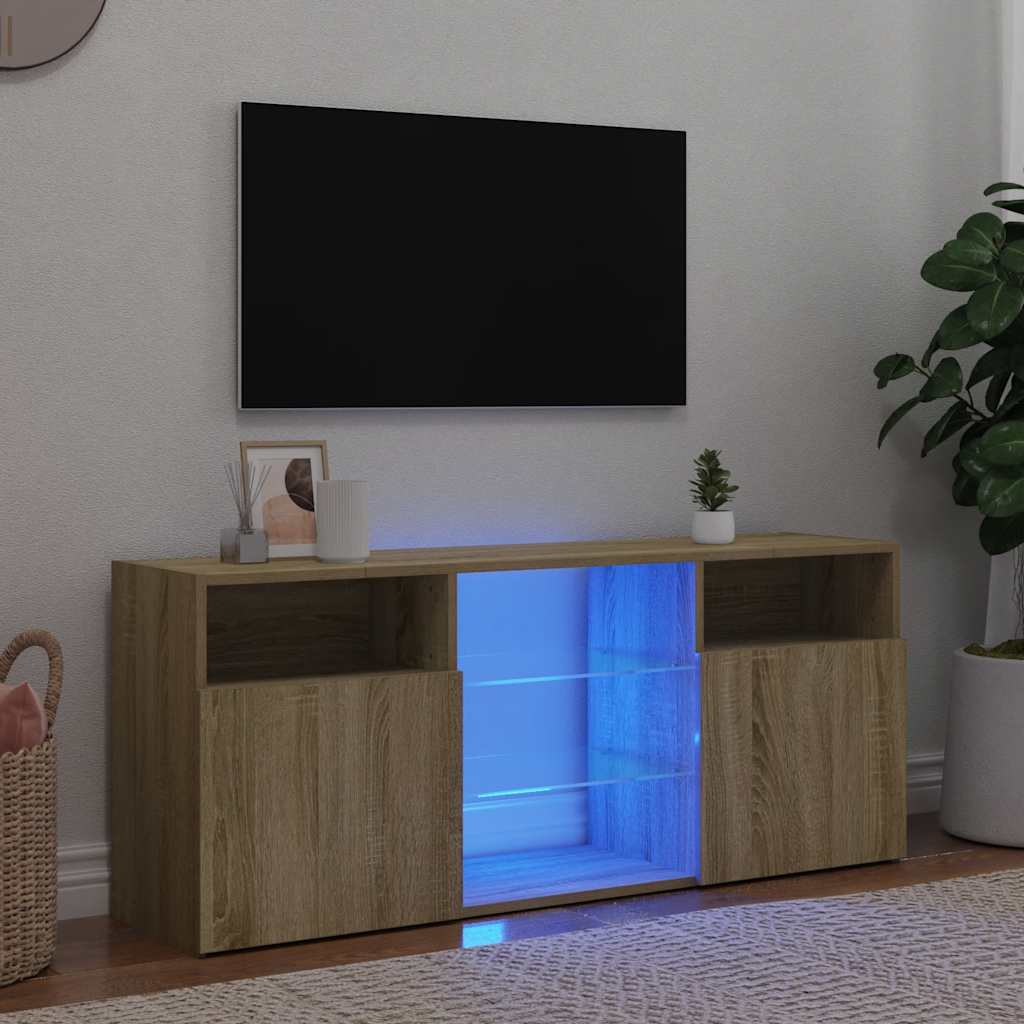 Tv Cabinet With Led Lights 120X30X50 Cm
