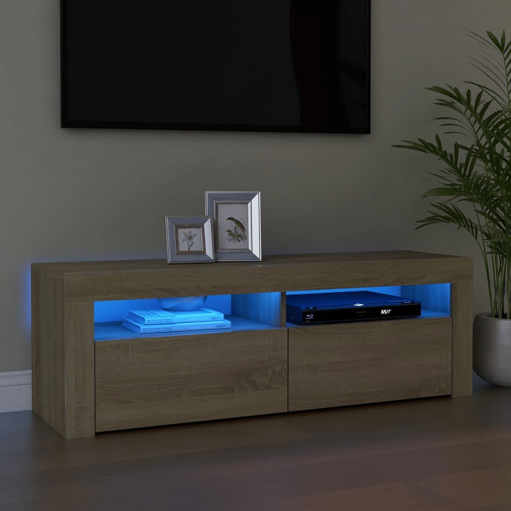 Tv Cabinet With Led Lights 120X35X40 Cm