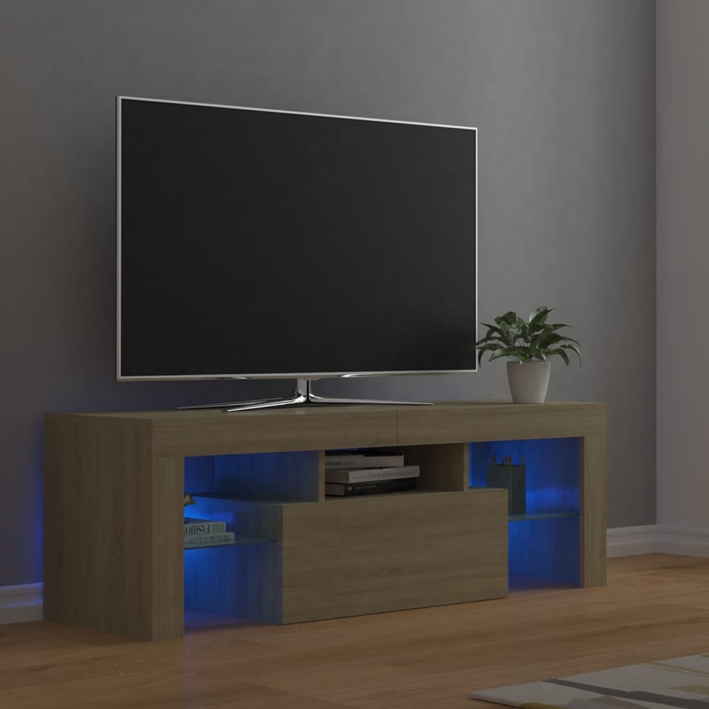 Tv Cabinet With Led Lights 120X35X40 Cm