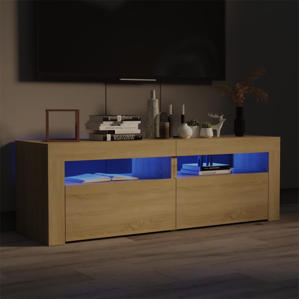 Tv Cabinet With Led Lights 120X35X40 Cm