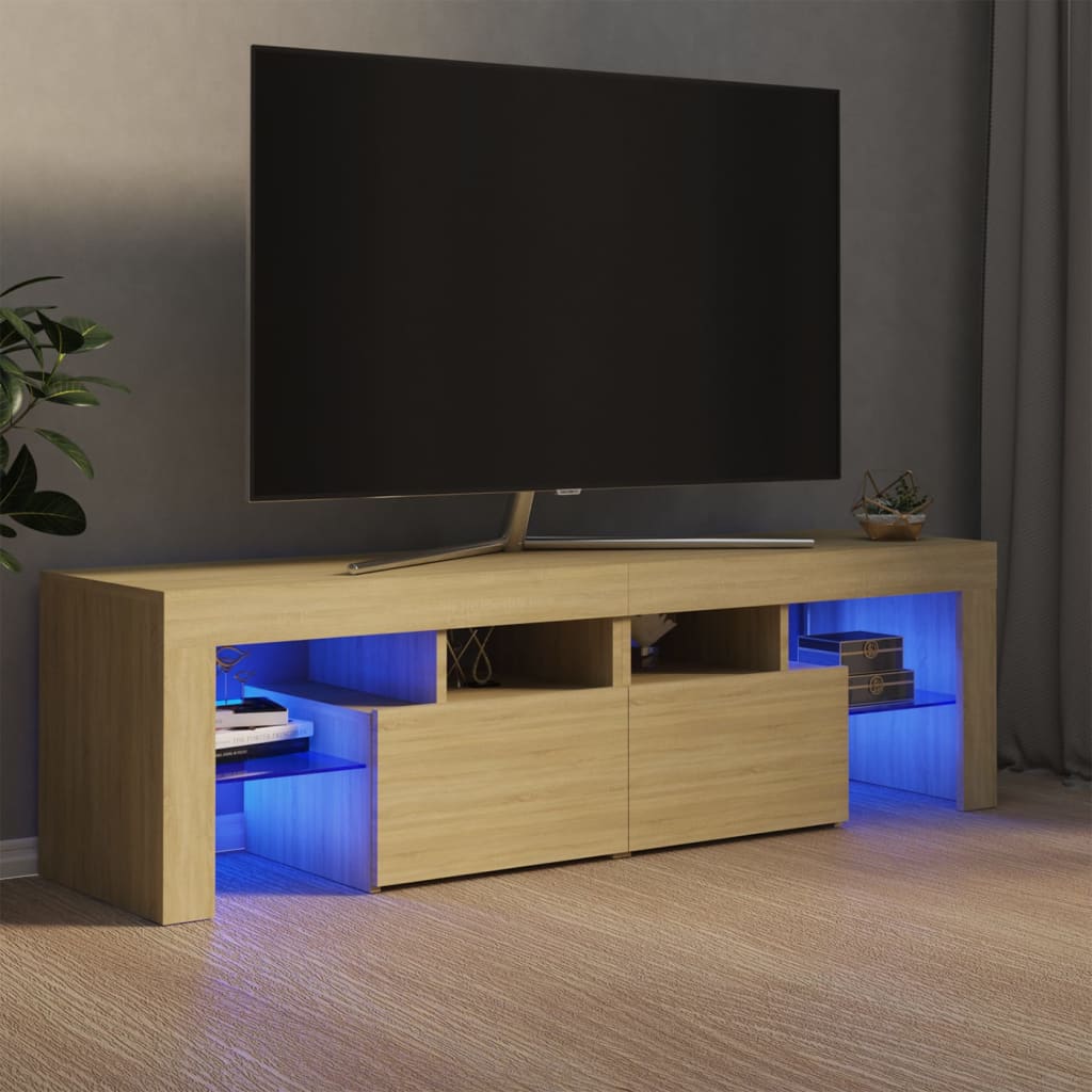 Tv Cabinet With Led Lights 140X36.5X40 Cm