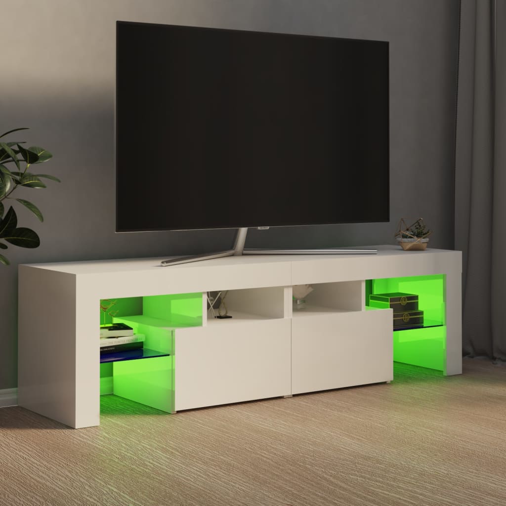 Tv Cabinet With Led Lights 140X36.5X40 Cm