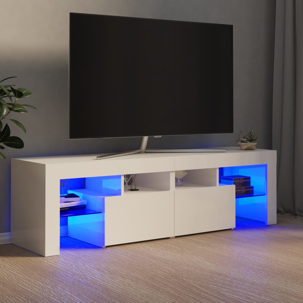 Tv Cabinet With Led Lights 140X36.5X40 Cm