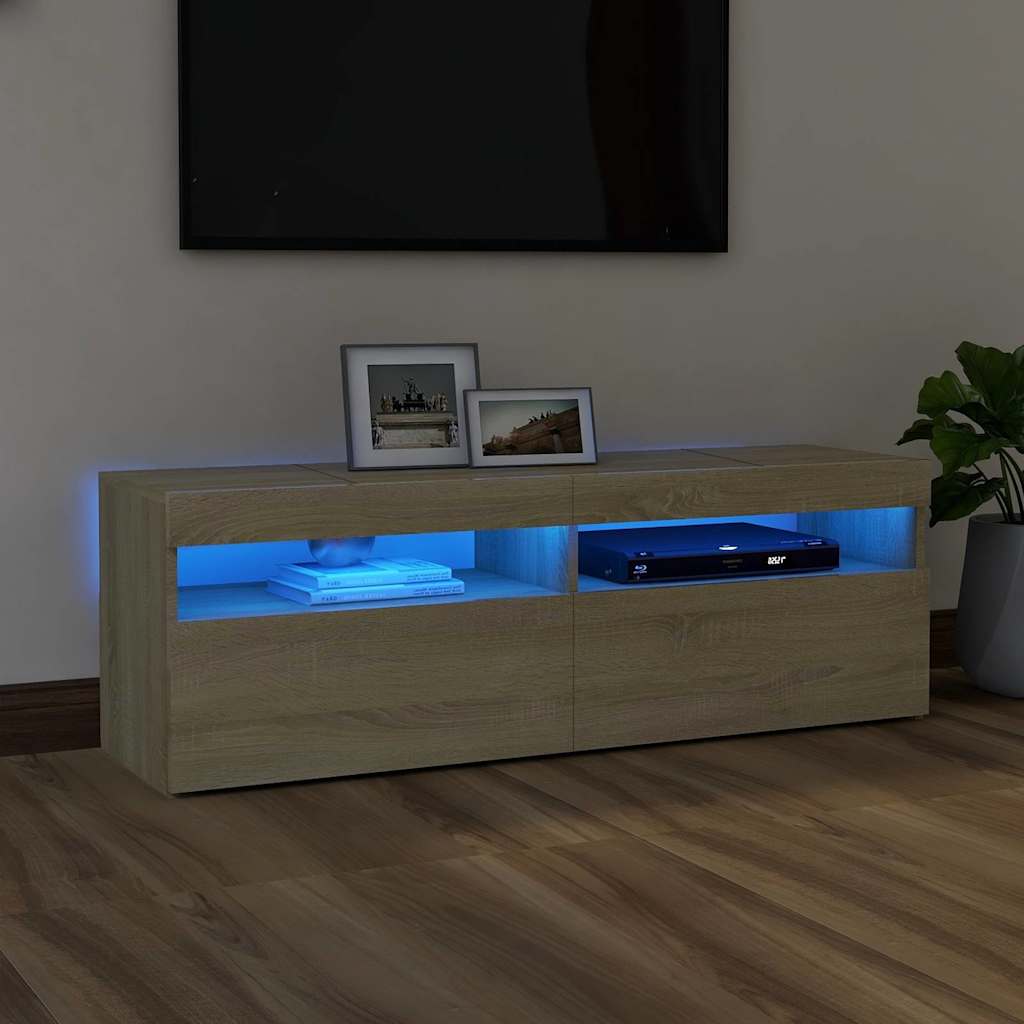 Tv Cabinet With Led Lights 60X35X40 Cm