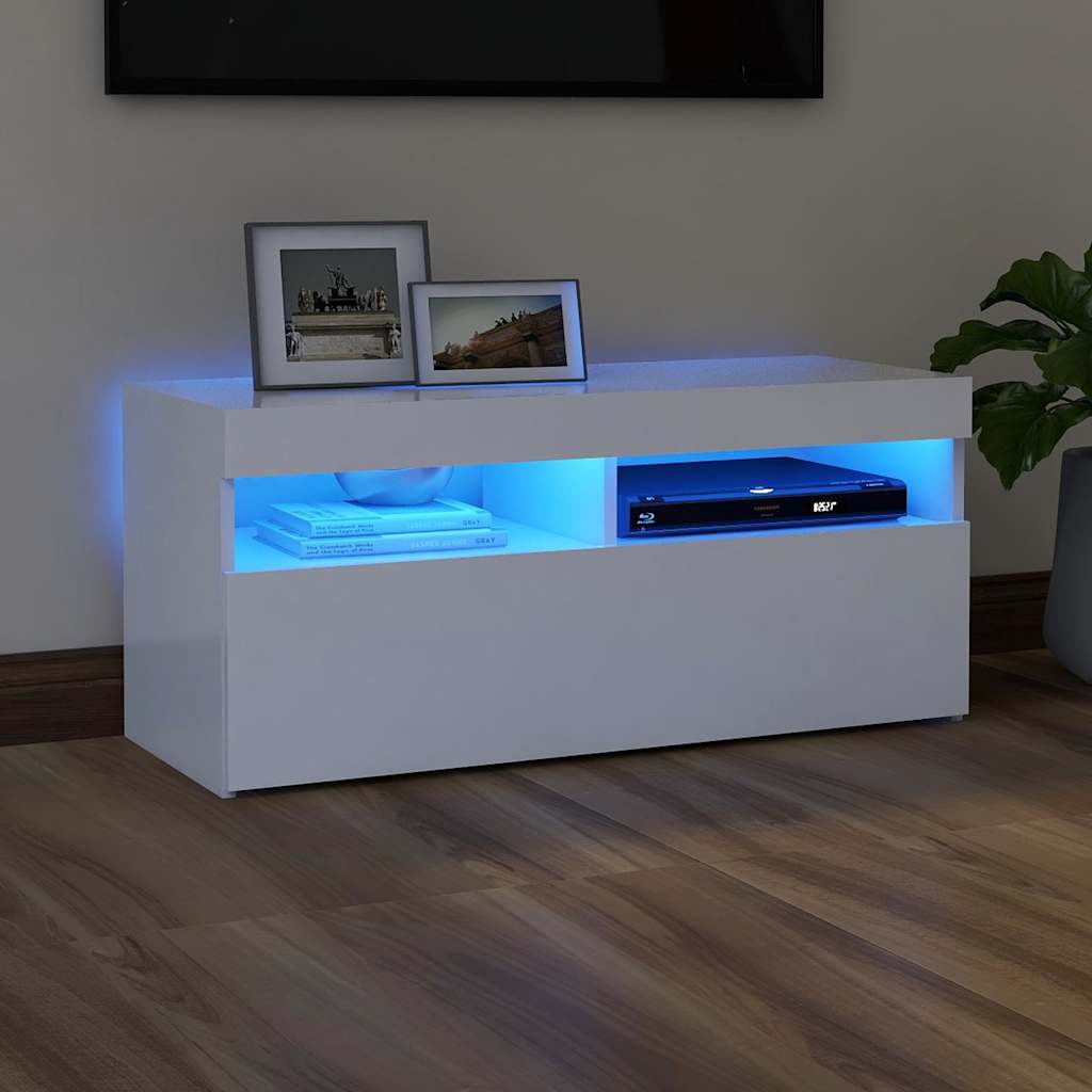 Tv Cabinet With Led Lights 60X35X40 Cm