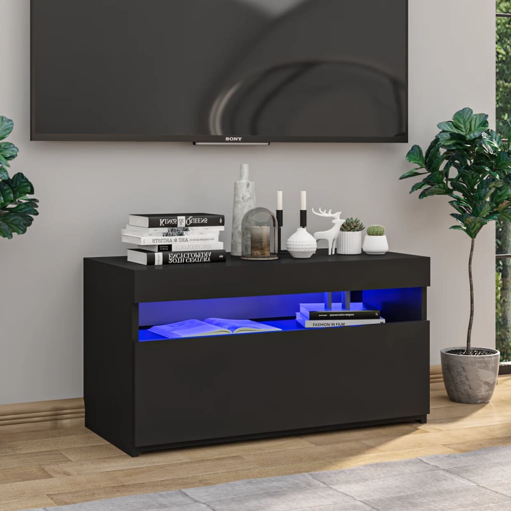 Tv Cabinet With Led Lights 60X35X40 Cm