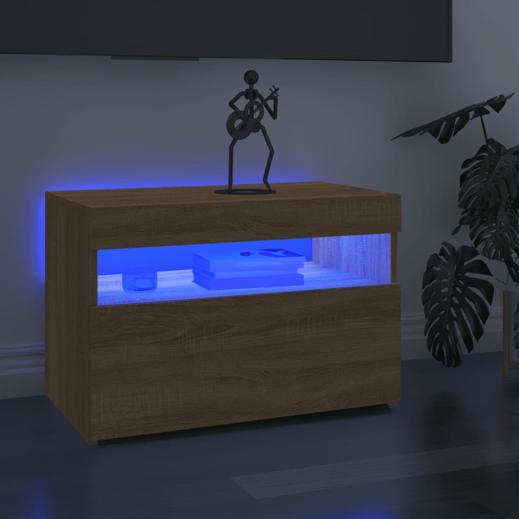 Tv Cabinet With Led Lights 60X35X40 Cm