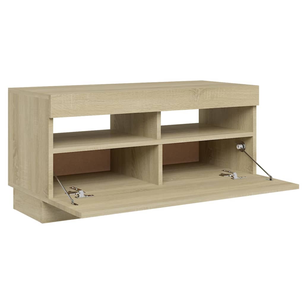 Tv Cabinet With Led Lights 80X35X40 Cm