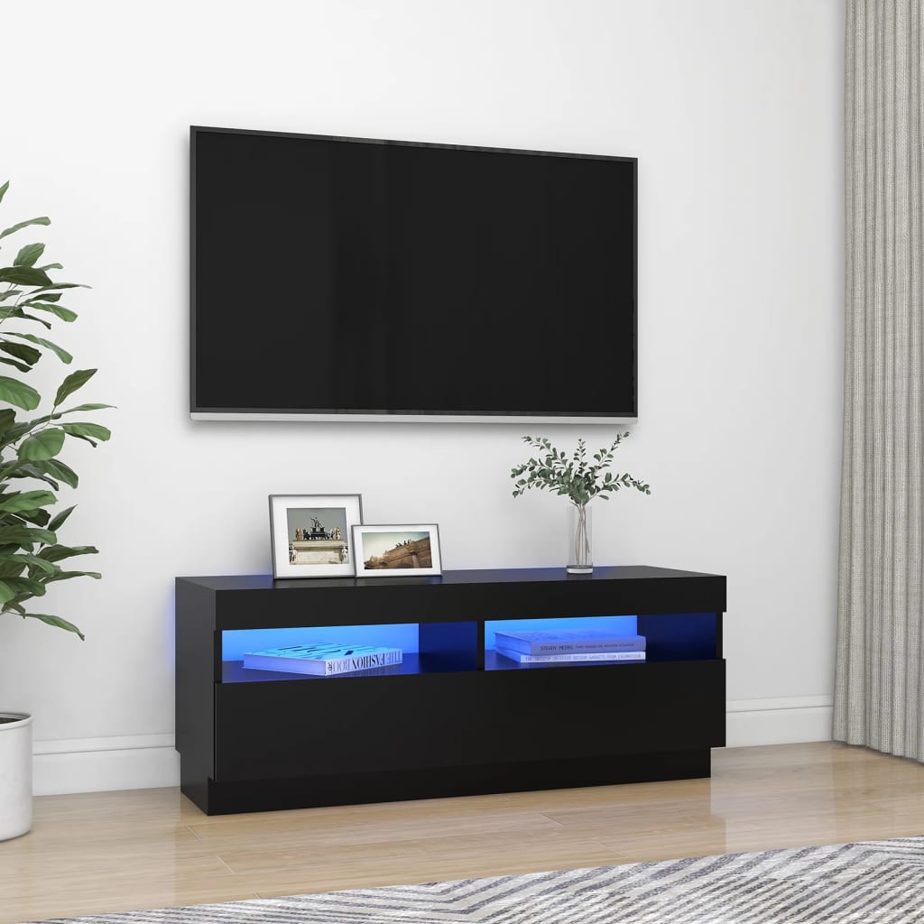 Tv Cabinet With Led Lights 80X35X40 Cm