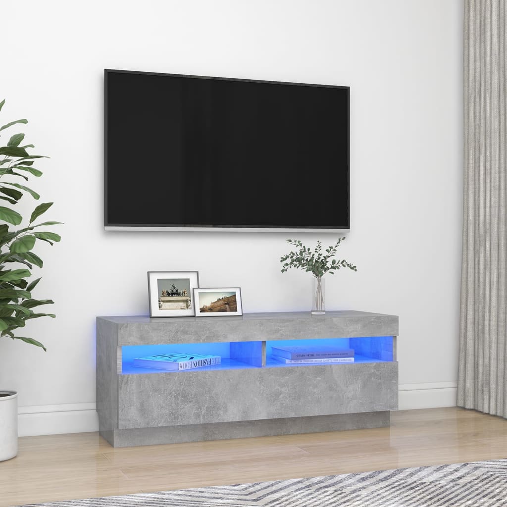 Tv Cabinet With Led Lights 80X35X40 Cm