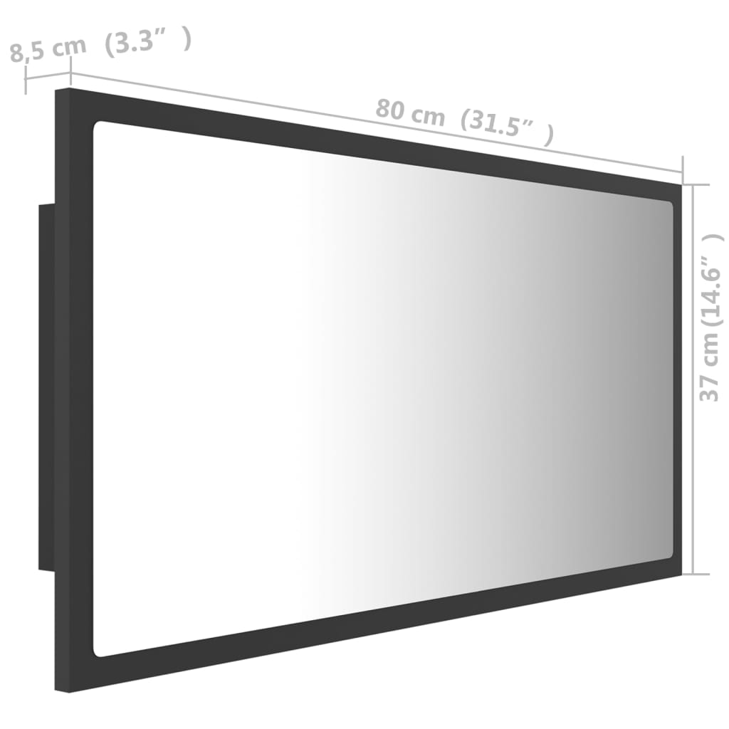 Led Bathroom Mirror 80X8.5X37 Cm Acrylic