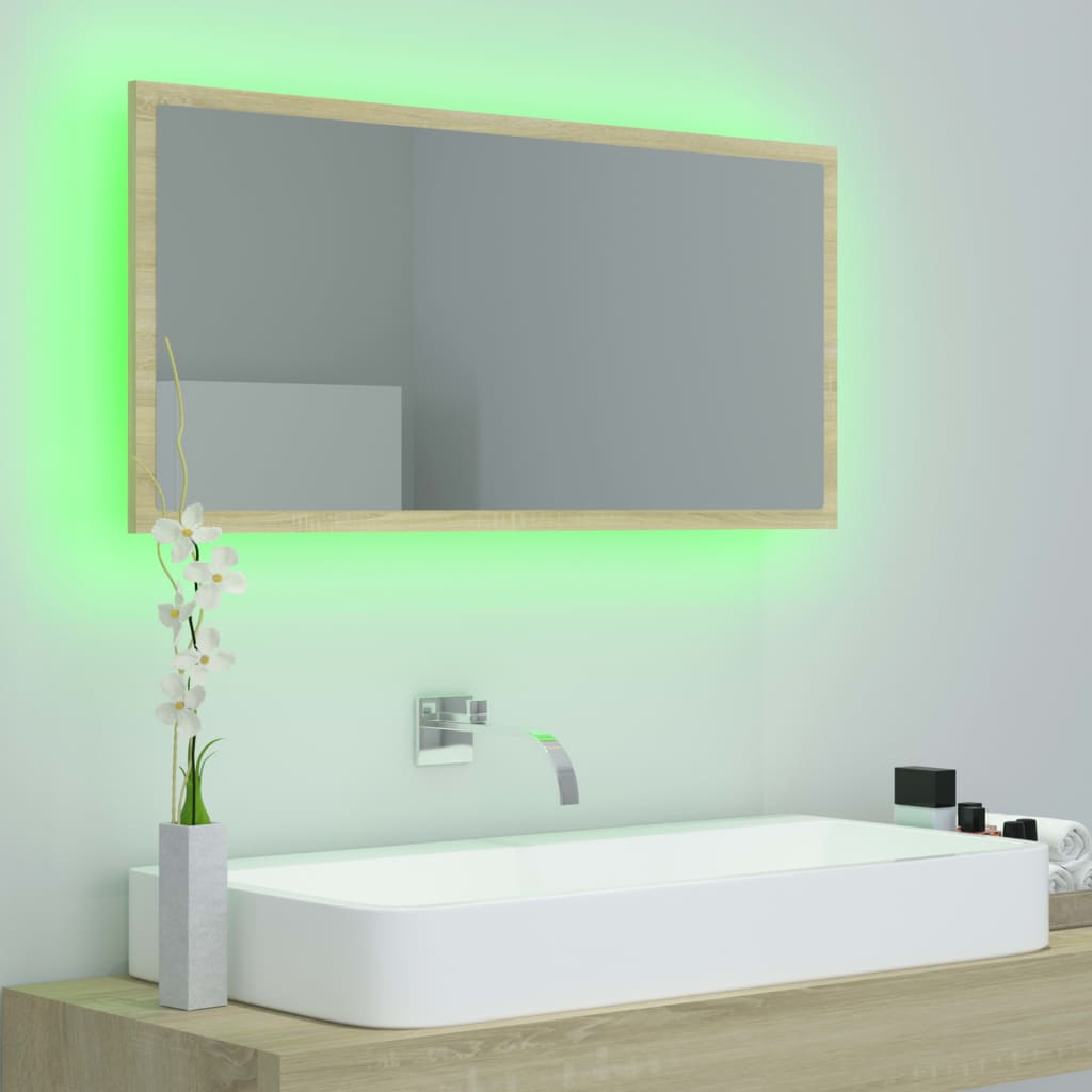 Led Bathroom Mirror 90X8.5X37 Cm Acrylic