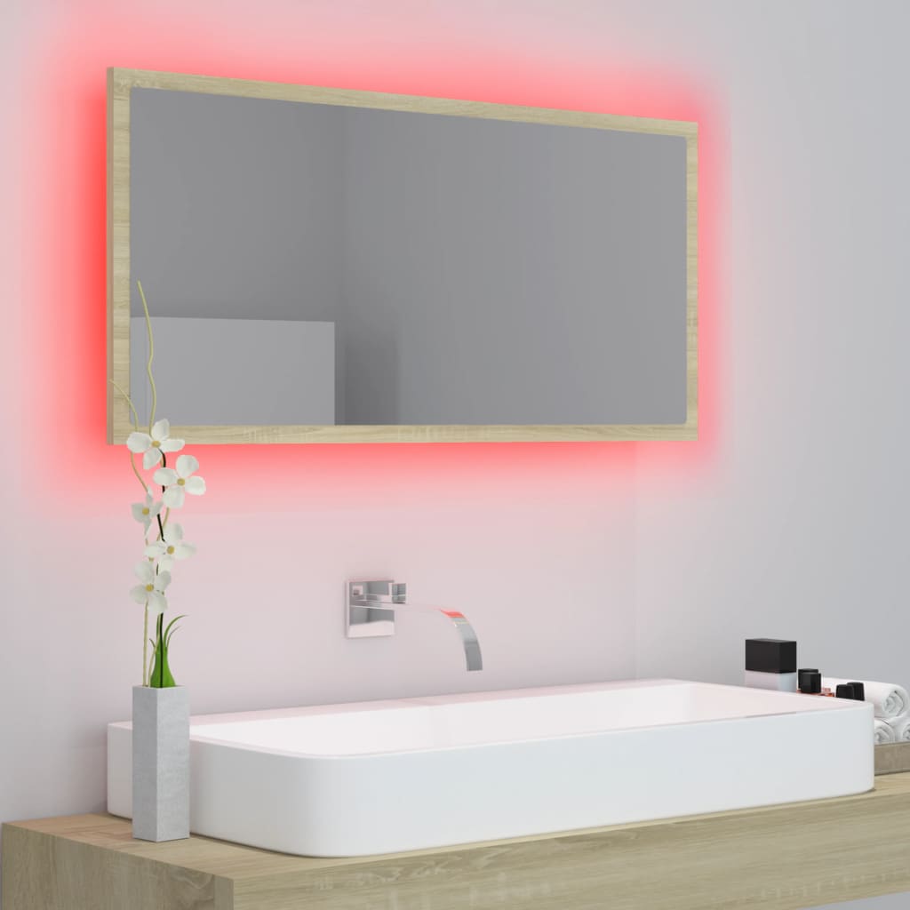 Led Bathroom Mirror 90X8.5X37 Cm Acrylic