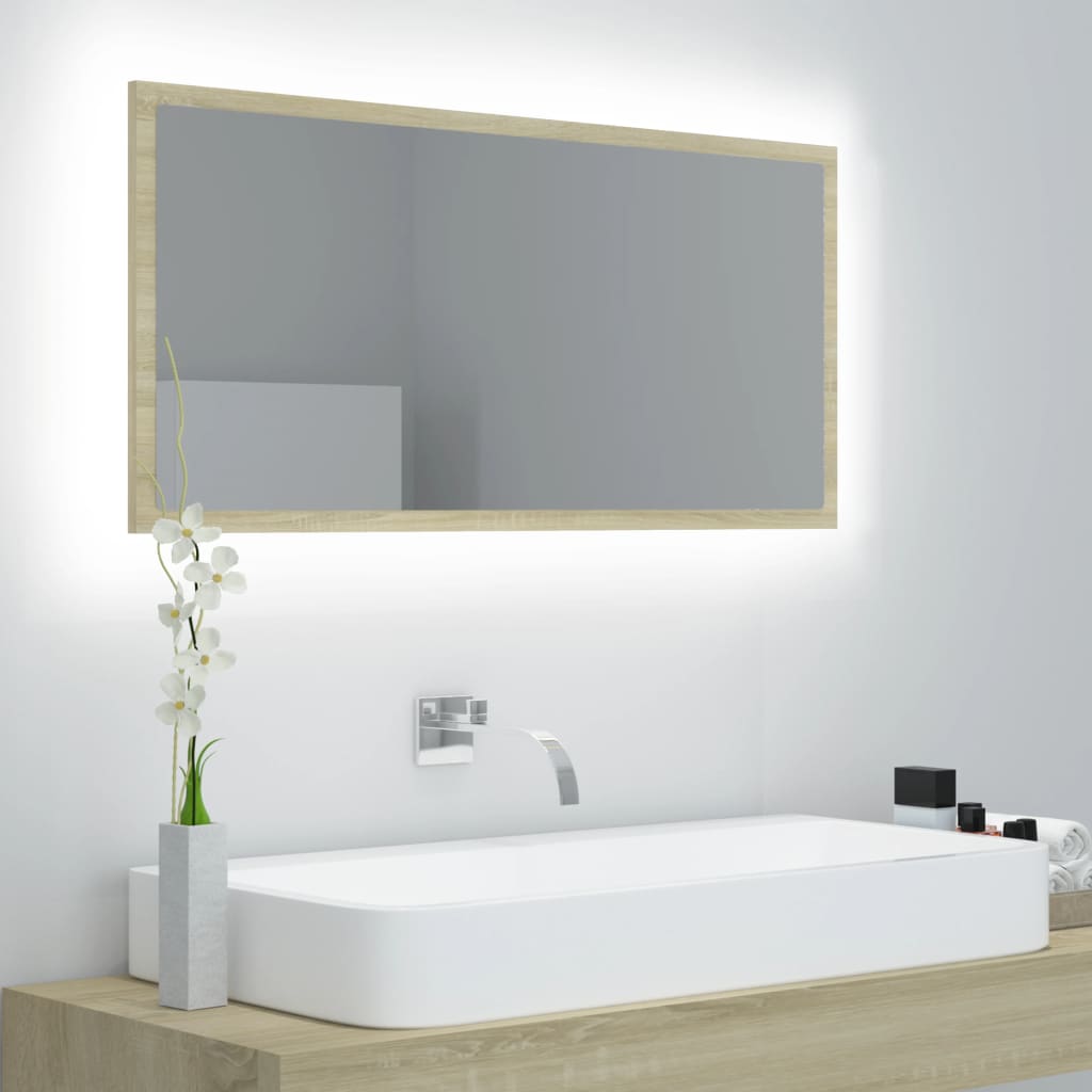 Led Bathroom Mirror 90X8.5X37 Cm Acrylic