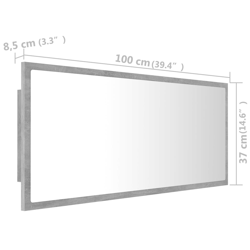 Led Bathroom Mirror 100X8.5X37 Cm Acrylic