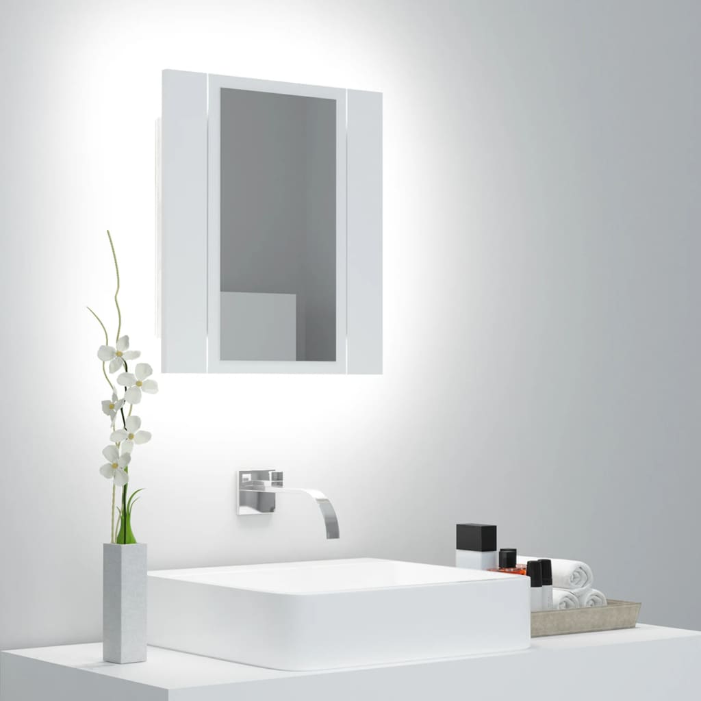 Led Bathroom Mirror Cabinet 40X12X45 Cm Acrylic