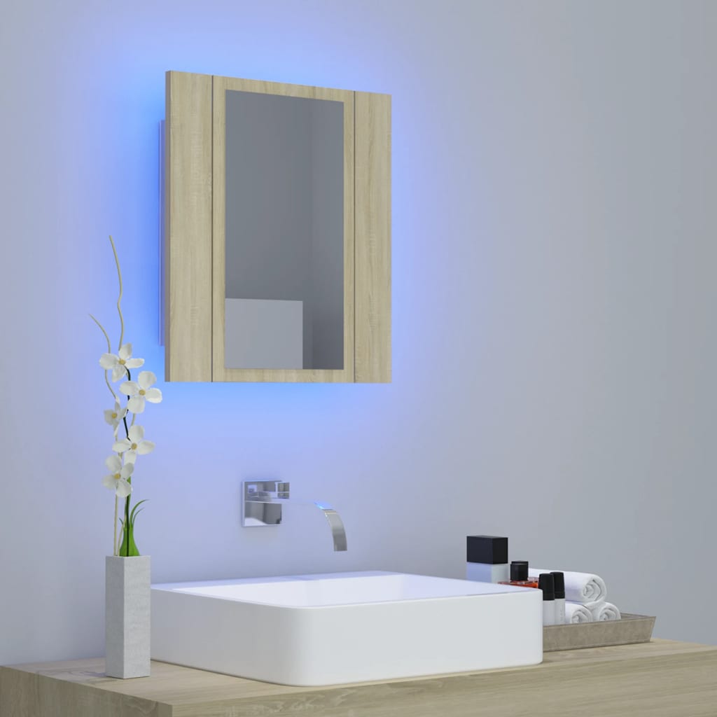 Led Bathroom Mirror Cabinet 40X12X45 Cm Acrylic