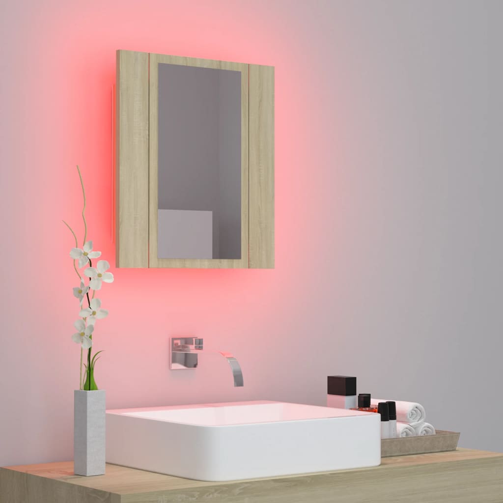 Led Bathroom Mirror Cabinet 40X12X45 Cm Acrylic