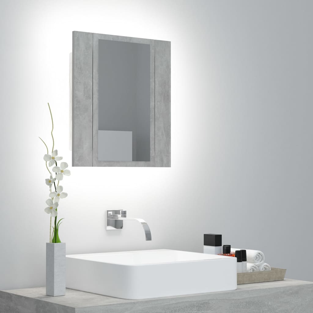 Led Bathroom Mirror Cabinet 40X12X45 Cm Acrylic