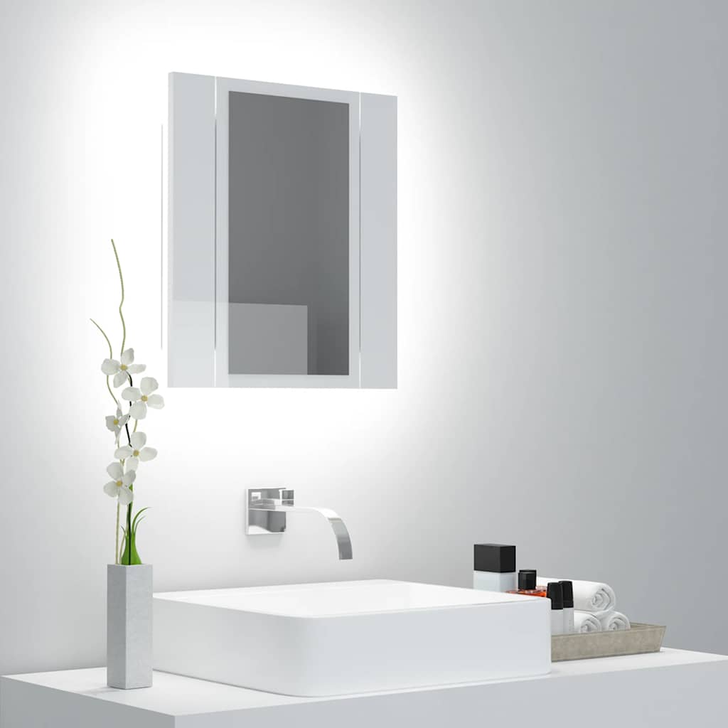 Led Bathroom Mirror Cabinet 40X12X45 Cm Acrylic