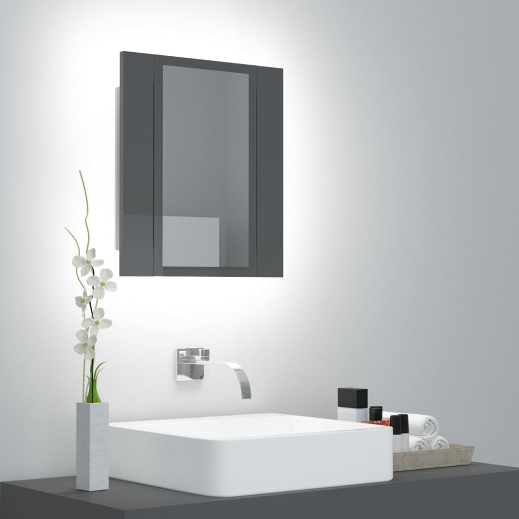 Led Bathroom Mirror Cabinet 40X12X45 Cm Acrylic