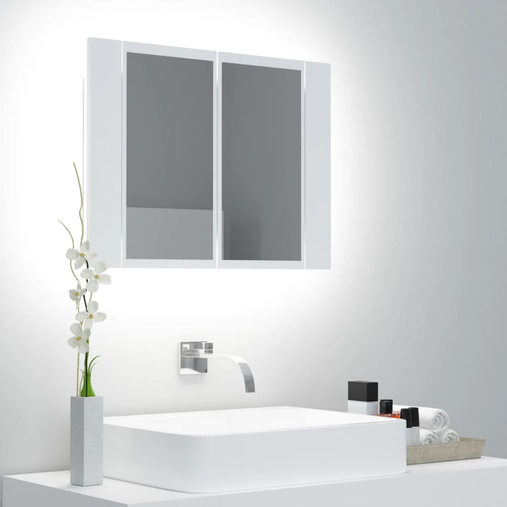 Led Bathroom Mirror Cabinet 60X12X45 Cm Acrylic