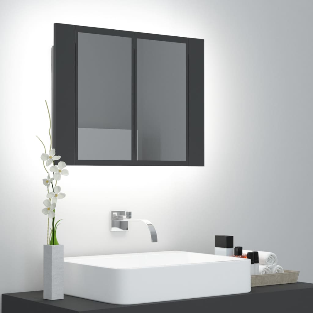 Led Bathroom Mirror Cabinet 60X12X45 Cm Acrylic