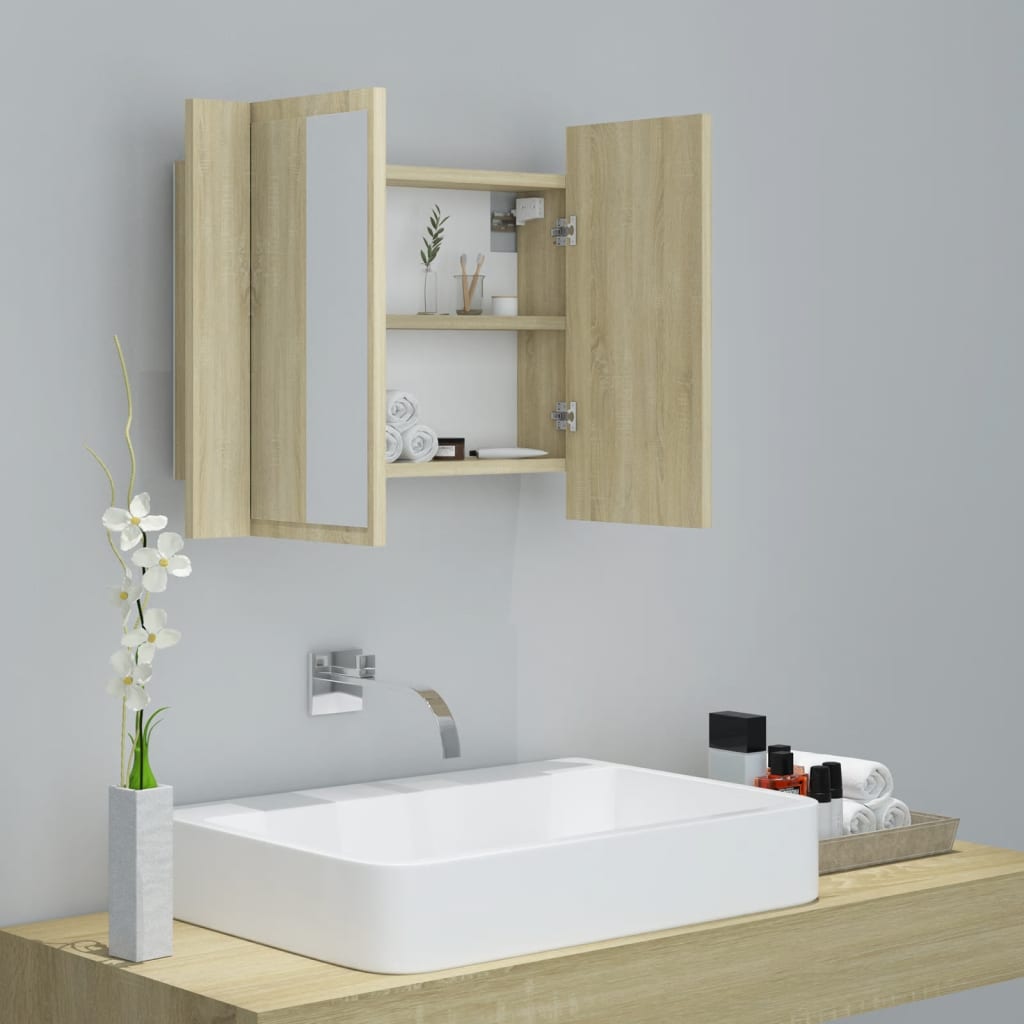 Led Bathroom Mirror Cabinet 60X12X45 Cm Acrylic