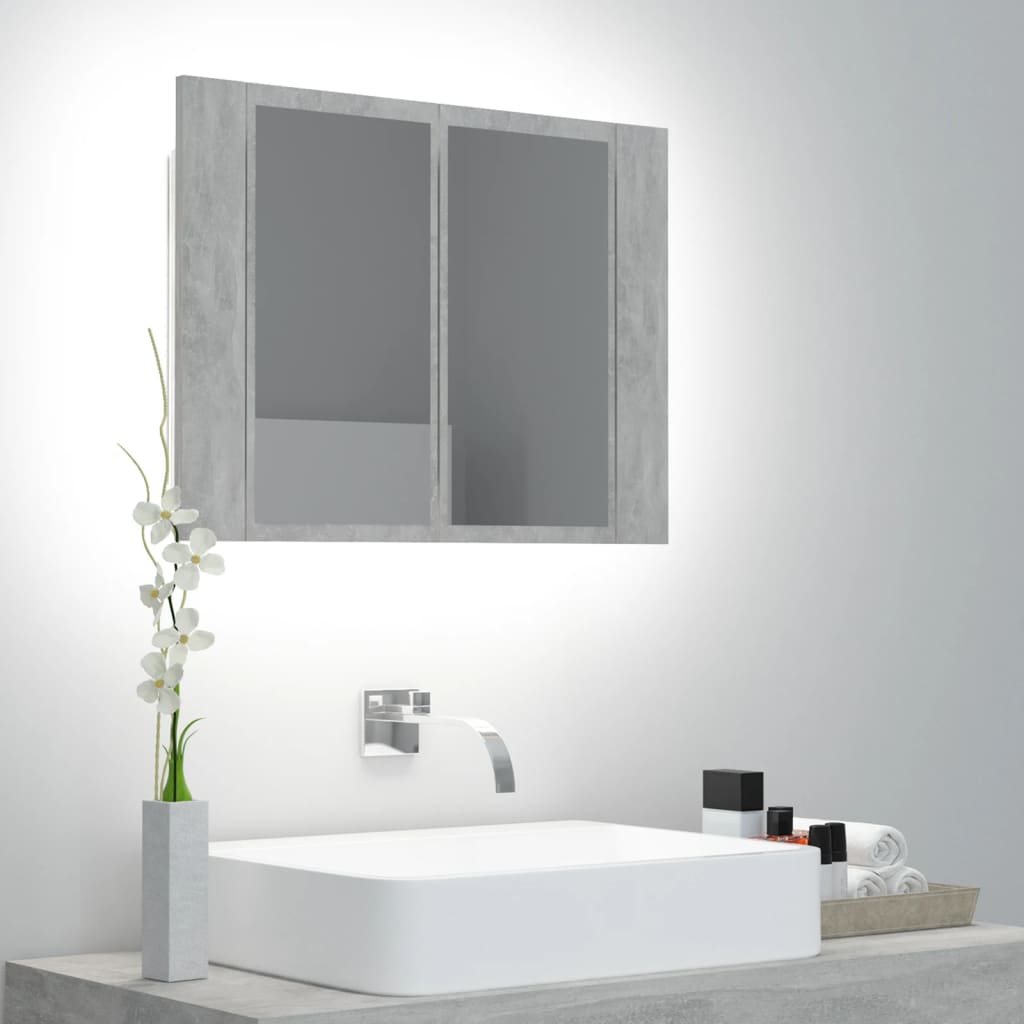 Led Bathroom Mirror Cabinet 60X12X45 Cm Acrylic