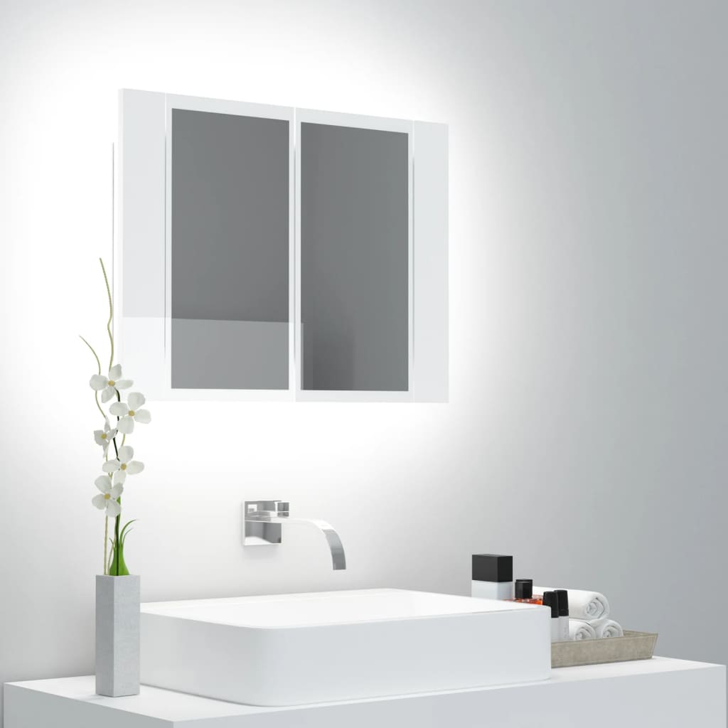 Led Bathroom Mirror Cabinet 60X12X45 Cm Acrylic