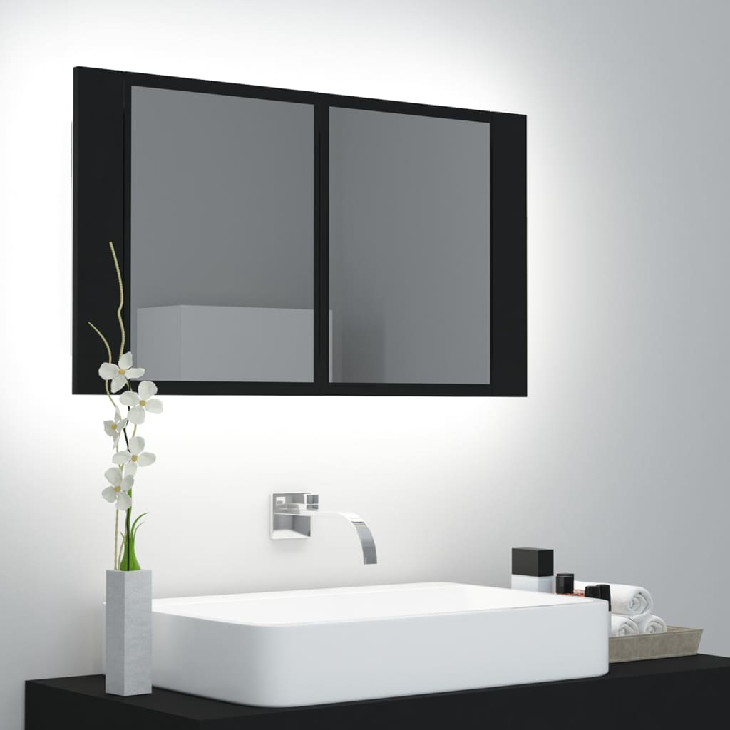 Led Bathroom Mirror Cabinet 80X12X45 Cm Acrylic