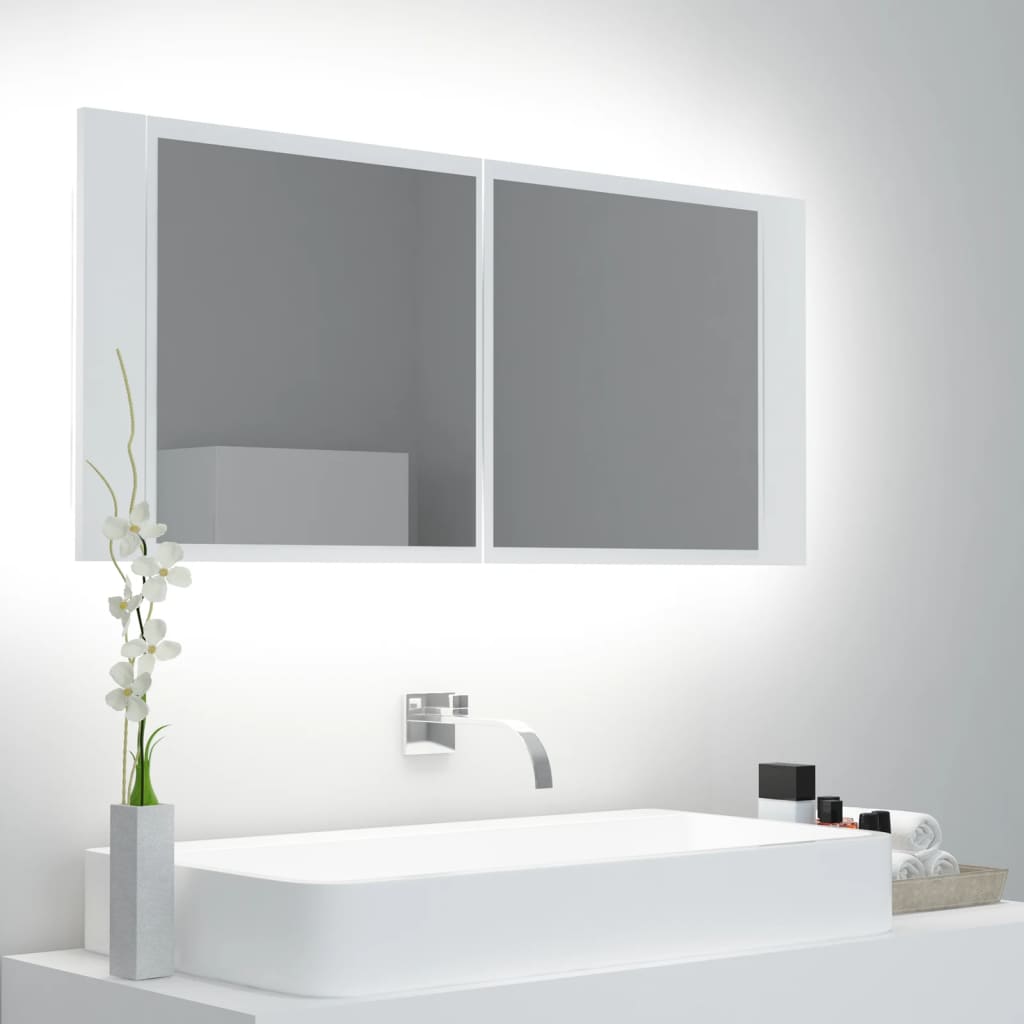 Led Bathroom Mirror Cabinet 100X12X45 Cm Acrylic