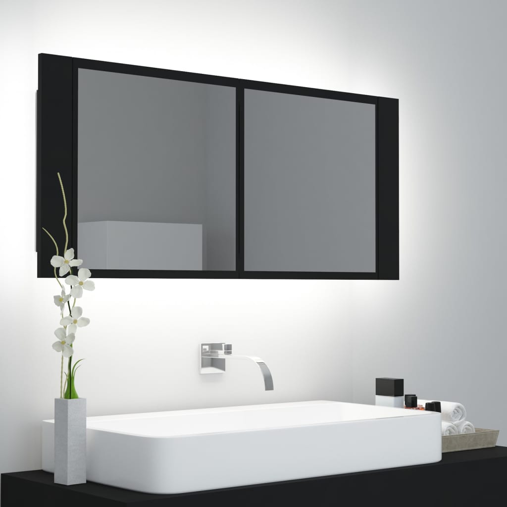 Led Bathroom Mirror Cabinet 100X12X45 Cm Acrylic