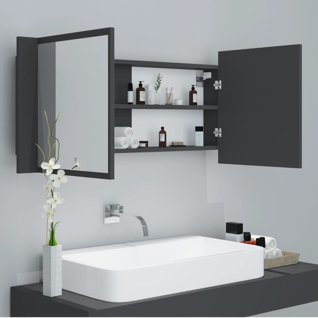Led Bathroom Mirror Cabinet 100X12X45 Cm Acrylic