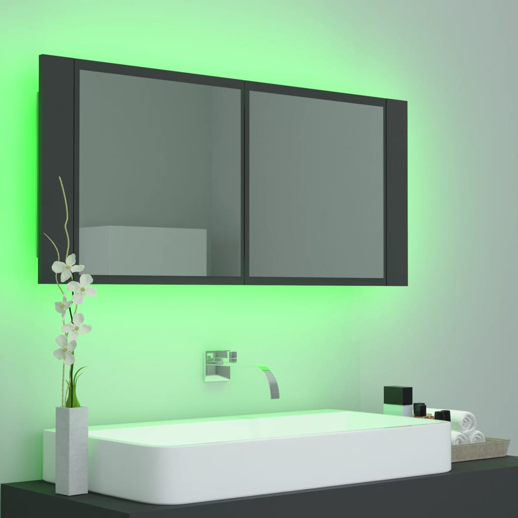 Led Bathroom Mirror Cabinet 100X12X45 Cm Acrylic