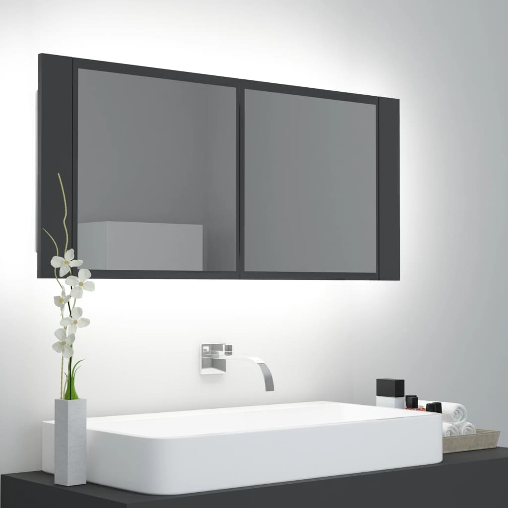 Led Bathroom Mirror Cabinet 100X12X45 Cm Acrylic