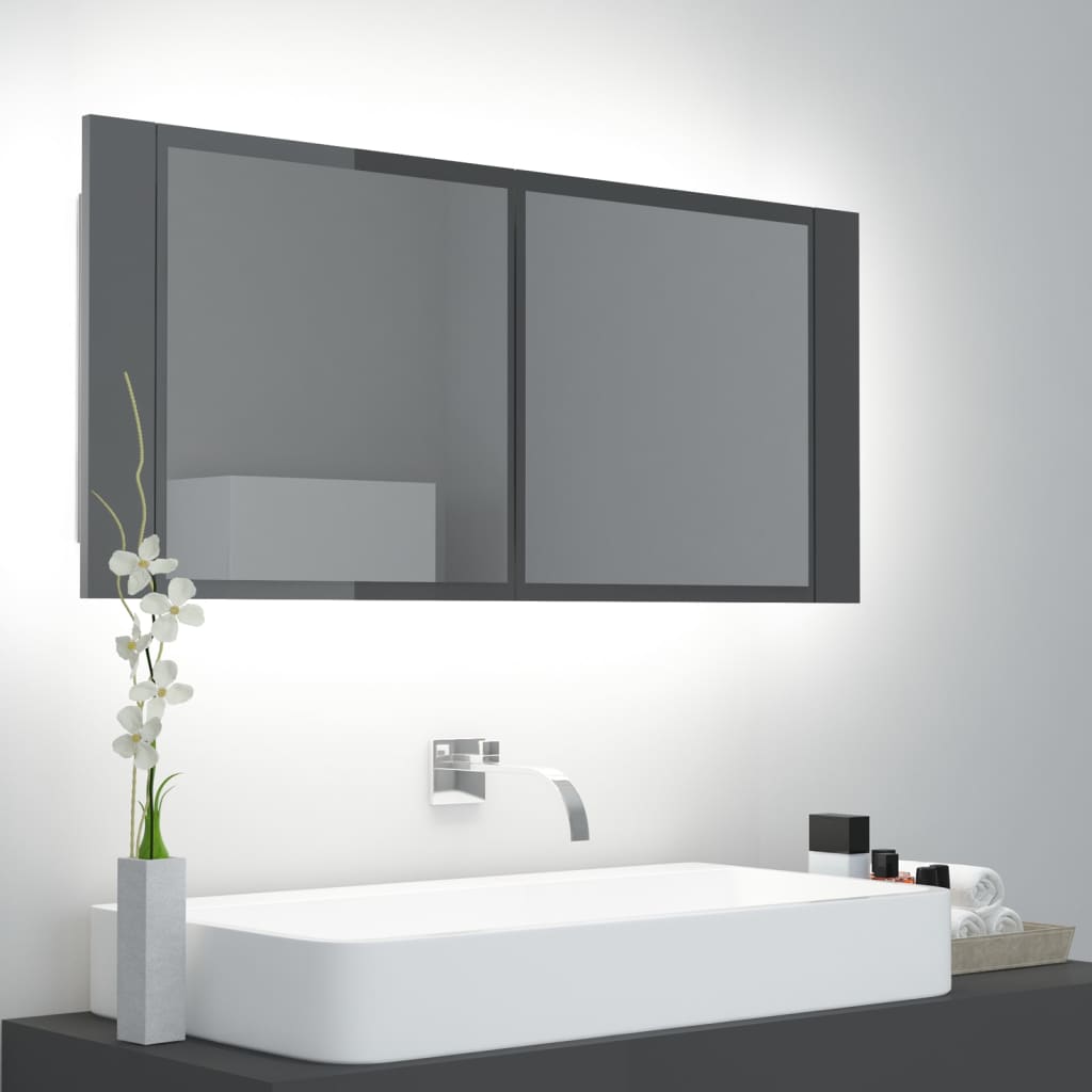 Led Bathroom Mirror Cabinet 100X12X45 Cm Acrylic