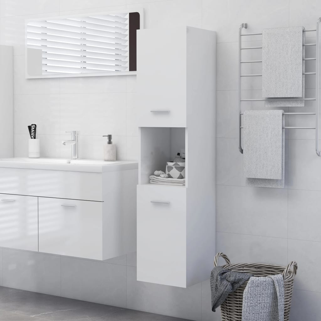 Bathroom Cabinet 30X30X130 Cm Engineered Wood