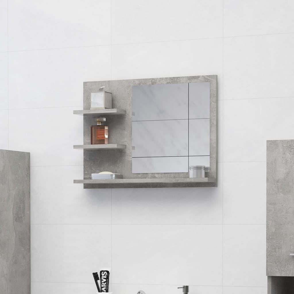 Bathroom Mirror 60X10.5X45 Cm Engineered Wood
