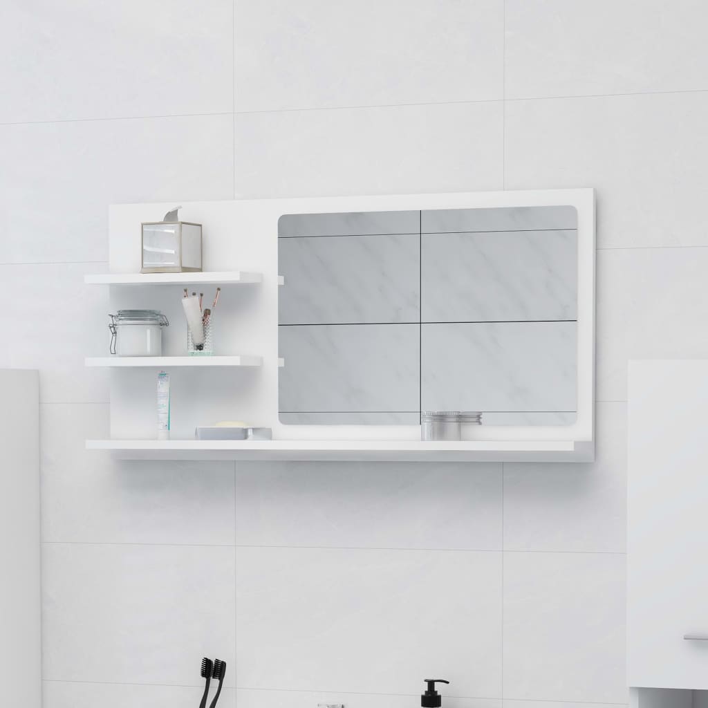 Bathroom Mirror 90X10.5X45 Cm Engineered Wood
