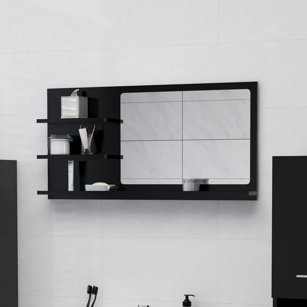 Bathroom Mirror 90X10.5X45 Cm Engineered Wood
