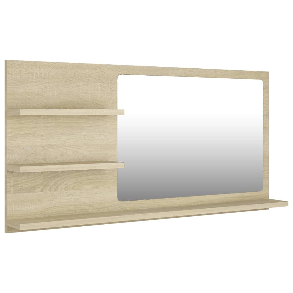 Bathroom Mirror 90X10.5X45 Cm Engineered Wood