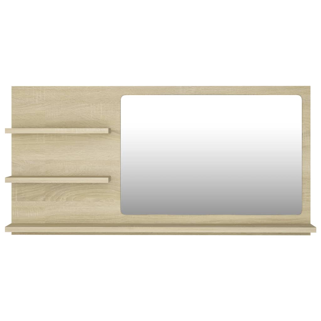 Bathroom Mirror 90X10.5X45 Cm Engineered Wood